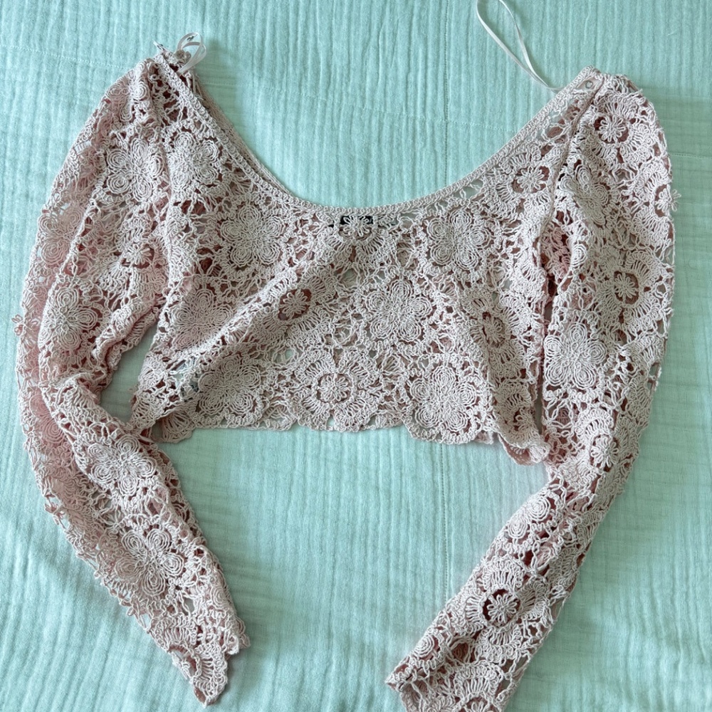 ZARA Pink Crochet Crop Top – Size S 🩷 - Picture 7 of 11